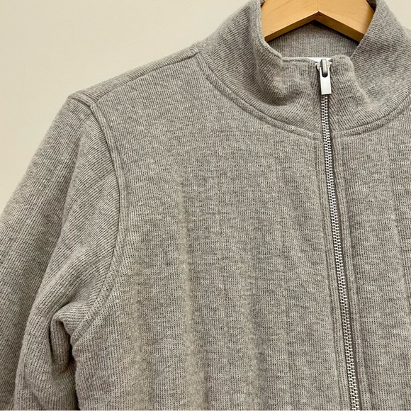 Liz Claiborne Gray Bomber Jacket Women’s Small - Picture 3 of 5